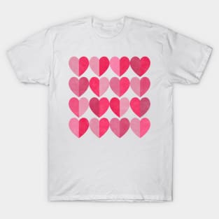 Shades of Love Pink Hearts T-Shirt